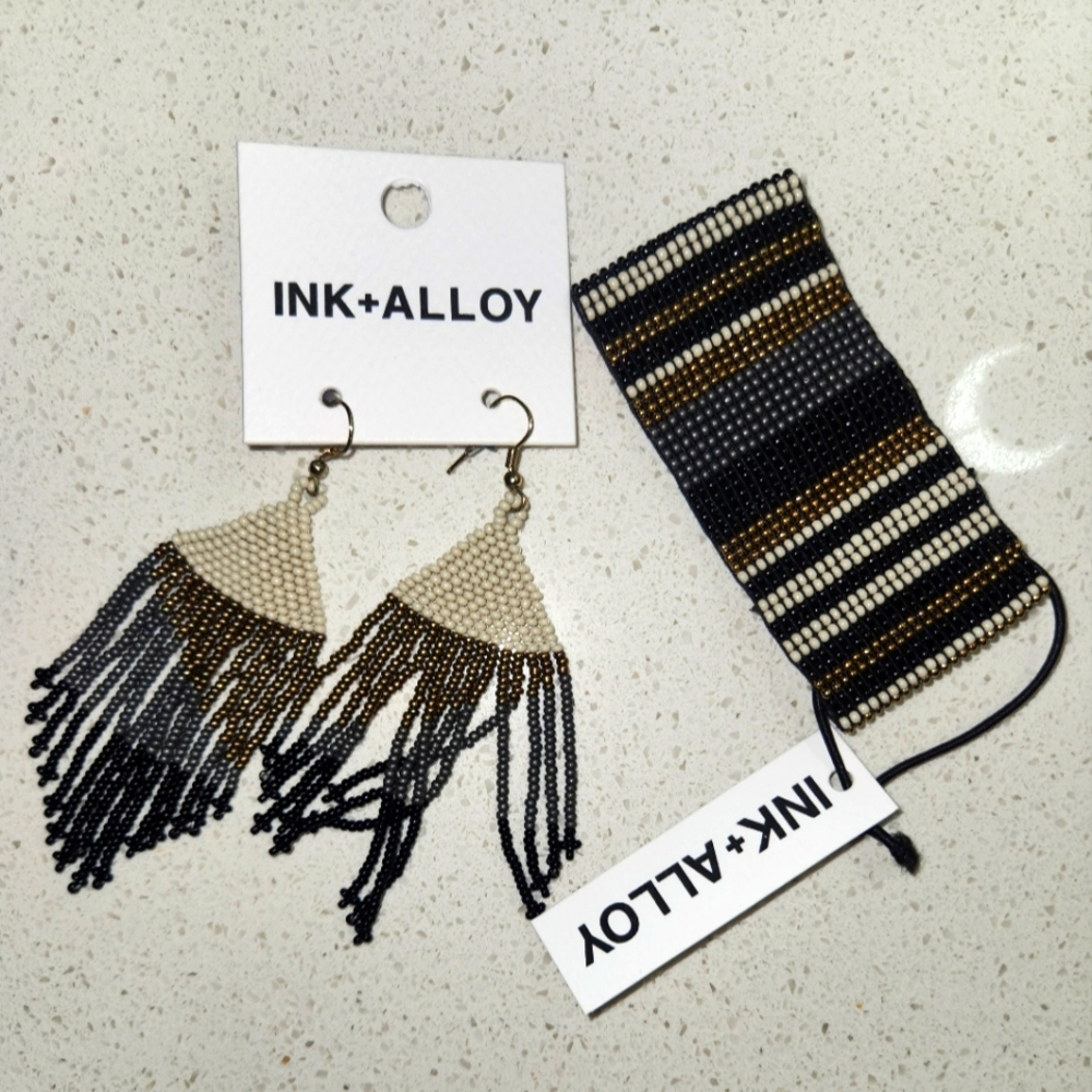 Ink +Alloy jewelry set